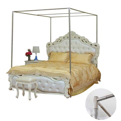 Stainless Steel 4-Corner Bed Canopy Frame and Mosquito Net Holder