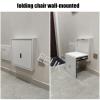 TGDGFKIAS Folding Teak Wood Shower Seat, Wall-Mounted, Walnut White view 3