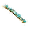 3-Pc. Elegant Natural Crystal Hair Clips for Women, Blue-Green view 1