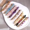 3-Pc. Elegant Natural Crystal Hair Clips for Women, Blue-Green view 4