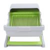 Naroote Semi-Automatic Self-Cleaning Cat Litter Box, PP Plastic, Easy Assembly, Tilt-Bin Style, Large, Semi-Enclosed view 1