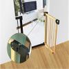 Extra-Wide Adjustable Wooden Pet Gate, 76–153 cm view 2