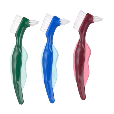 SECFOU 3-Piece Dual-Ended Denture Brushes for Effective Cleaning