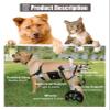 DXYOYONGOZ Dog Wheelchair with 2 Wheels for Paralyzed Hind Legs, Aluminum, Size L view 2