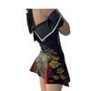 GAYLOP Latex Cosplay Japanese Anime Uniform Boat-Neck Dress, Customizable Size, Black, XL view 1
