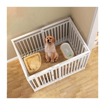 HBOOMOEM Metal Puppy Playpen, White, 6 Panels