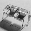 Elevated Cat Bowl with Stainless Steel Bowls view 2