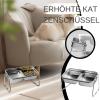 Elevated Cat Bowl with Stainless Steel Bowls view 3