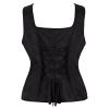 Gothic Satin Bustier Corset Top for Women with Lace and Steel Boning view 3