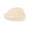 HAPINARY Corner Toilet for Small Animals, PP Plastic, Double-Layer Design, Easy to Clean, Hook-Mounted view 1