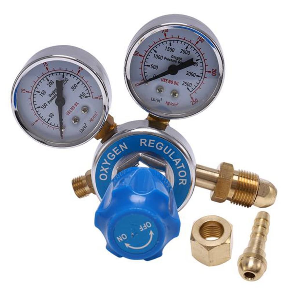 Okeeyseda Oxygen Cylinder Regulator, O2 Pressure-Reducing Inhaler with Dual Gauges