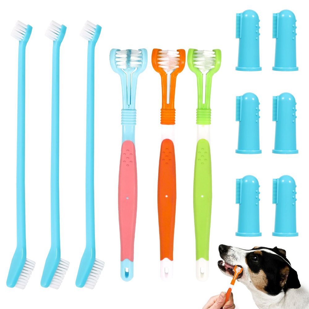 KATIMI 12-Piece Dog Toothbrush Set