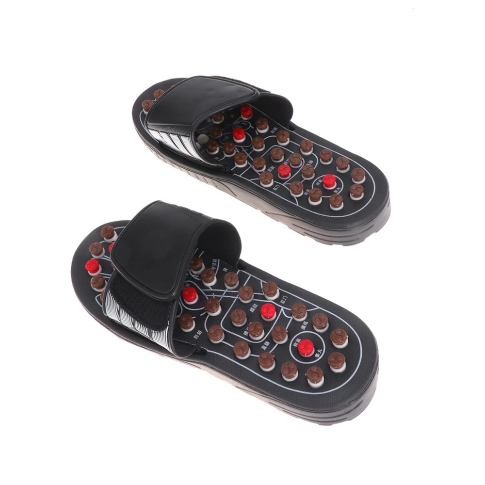 Massage Slippers, 1 Pair, EVA, Black, Foot Massage Shoes
