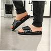 Massage Slippers, 1 Pair, EVA, Black, Foot Massage Shoes view 4