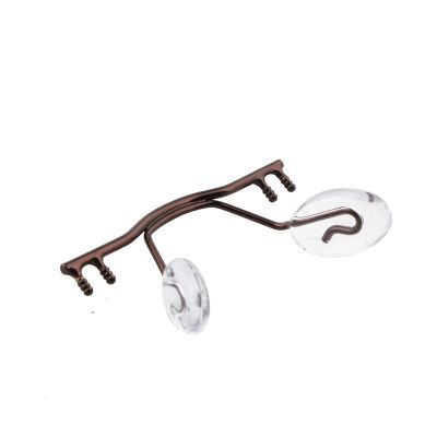 Generic Stainless Steel Replacement Nose Bridge for Rimless Glasses, NB015 Brown