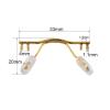 Generic Stainless Steel Replacement Nose Bridge for Rimless Glasses, NB015 Brown view 3