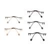 Generic Replacement Nose Bridge for Rimless Eyeglass Frames, Stainless Steel, NB018# (NB018 Gun) view 2