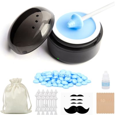 STORICANS Nose Hair Removal Kit for Men & Women, USB-C Nose Wax Kit with Portable Wax Warmer, 100 g Hard Wax, 30 Nasal Applicators, Constant Temperature
