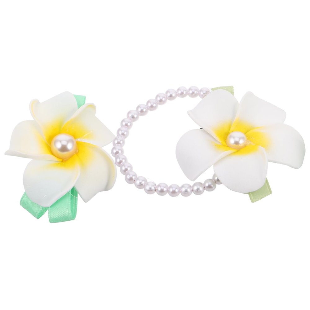 2 Frangipani Hair Clips for Women, Beach Party