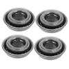Wheelchair Axle Bearings, 4-Piece Steel Set for Front Fork and Wheel Mount view 1