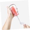 Baby Bottle Cleaning Brush with Rotating Handle, Silicone, Pink view 2