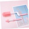 Baby Bottle Cleaning Brush with Rotating Handle, Silicone, Pink view 4