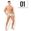 Men's Sexy Wet-Look Mesh Briefs, Low-Rise Breathable Underwear view 3