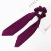 Blausky 2-Pack Satin Bow Hair Ties with Long Tails, Burgundy view 2