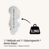 My Baby Pillow Personalized Birth Pillow in 1:1 Scale with Name (Moon Grey, with Weight, Line One) view 4