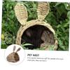 Pet Sleeping Nest for Rabbits, Natural Grass Nest view 3