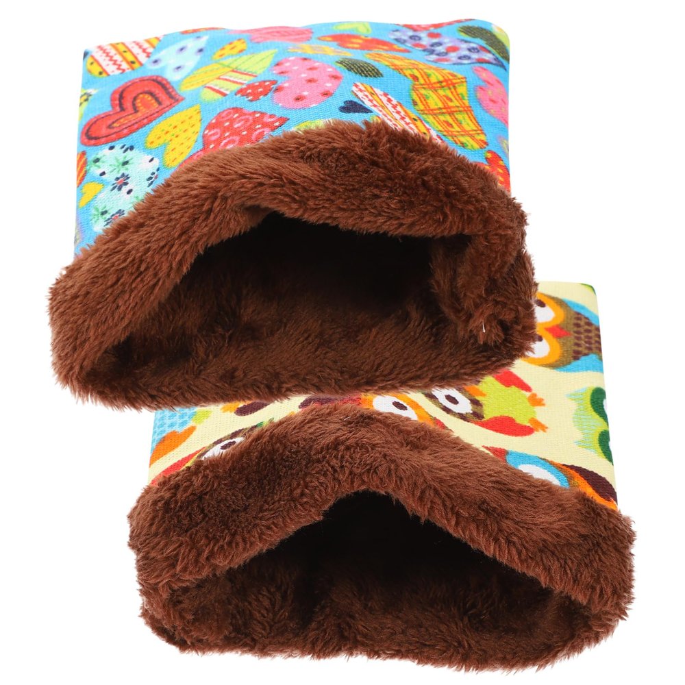 Yardwe Guinea Pig Bed, Warm Sleeping Bag, 2-Pack, Knitted Plush