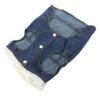 Happyyami Dog Vest Denim Jacket with Knit Hat L White view 1