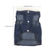 Happyyami Dog Vest Denim Jacket with Knit Hat L White view 2