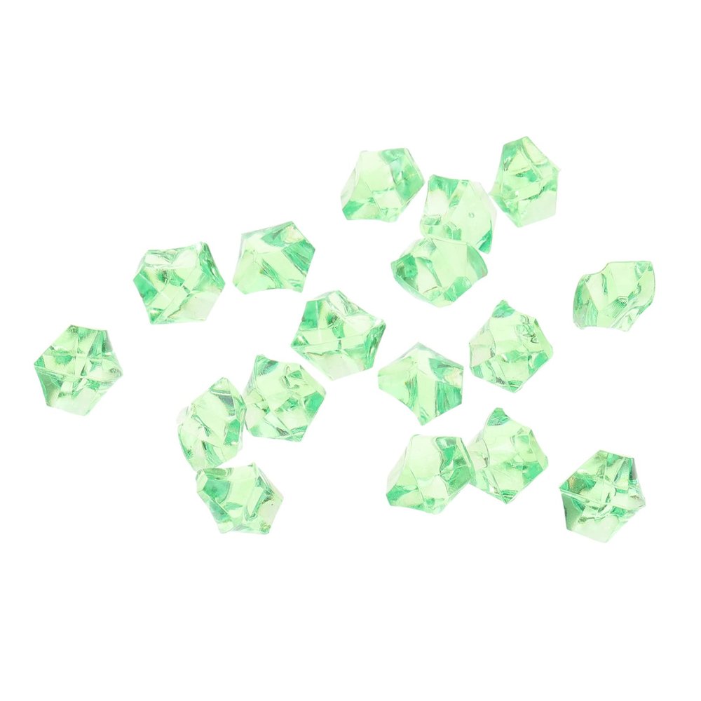 MAGICLULU Artificial Ice Cubes, 500 Pieces, 11 x 14 mm, Acrylic, Green