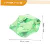 MAGICLULU Artificial Ice Cubes, 500 Pieces, 11 x 14 mm, Acrylic, Green view 2