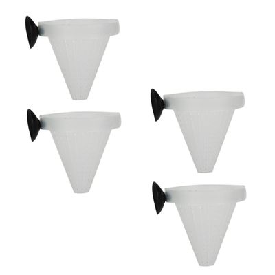 HAPINARY 4-Piece Fish Feeder Cups with Suction Cups