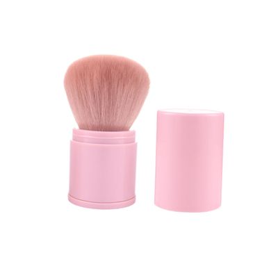 Pink Makeup Face Powder Applicator, Synthetic Fiber