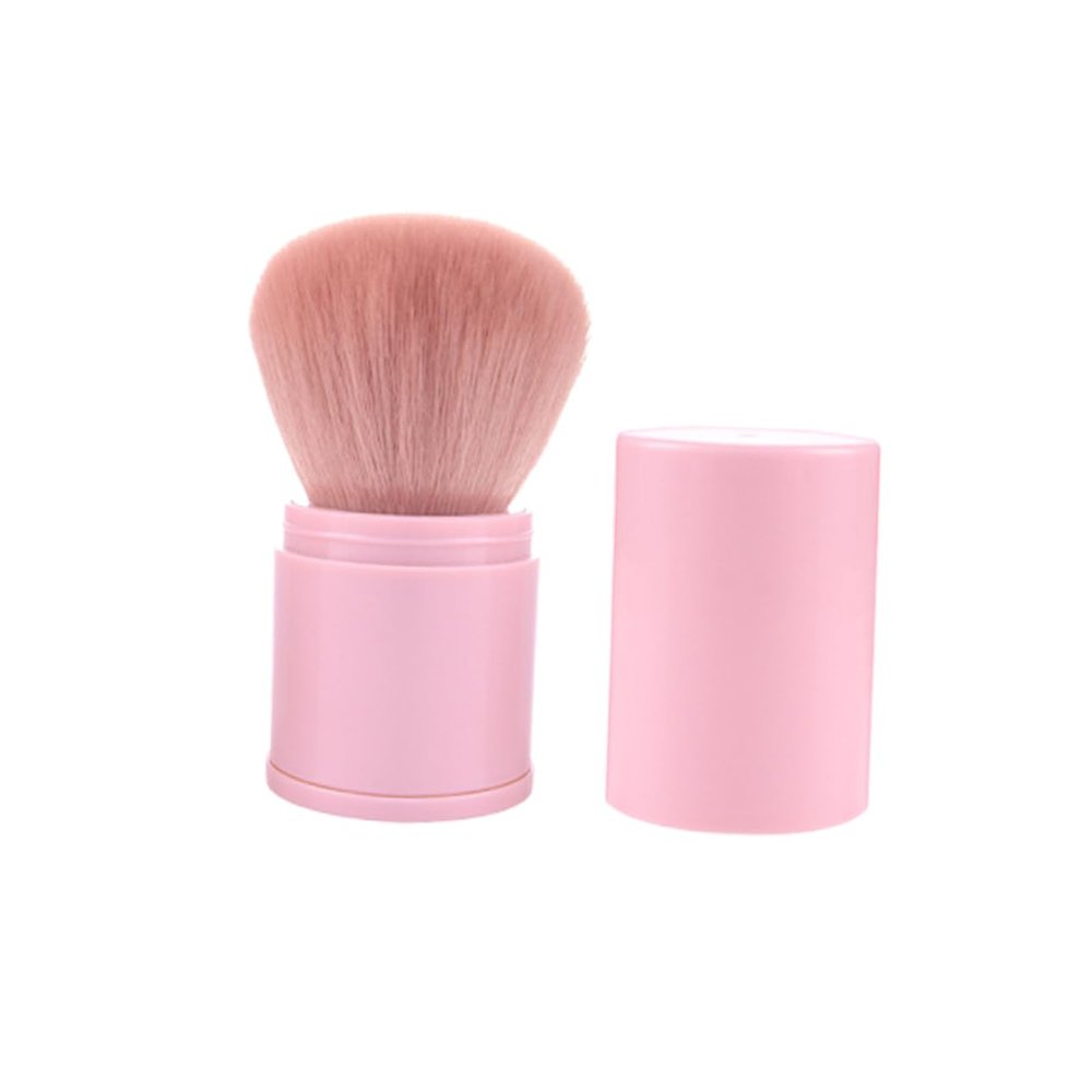 Pink Makeup Face Powder Applicator, Synthetic Fiber