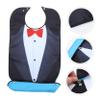 Reusable Polyester Bib with Suit Pattern for Seniors view 4