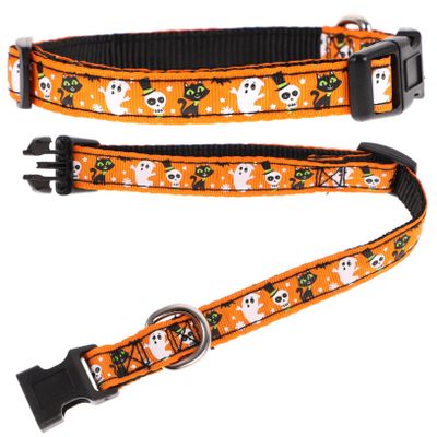 GANAZONO 2-Piece Halloween Pet Collar and Leash Set