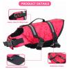 FANSU 2025 Dog Life Jacket with Rescue Handle, Adjustable Fit for Swimming, Boating & Surfing (XL, Vintage Leaf) view 4