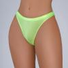 Women's Sexy Satin-Look Sheer Low-Rise Panties, Green, L view 2