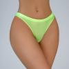 Women's Sexy Satin-Look Sheer Low-Rise Panties, Green, L view 3