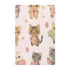 Baby Crib Fitted Sheet for Boys and Girls, Soft Playard Sheet, 52 x 28 in, Easter Bengal Cats, Blush view 1