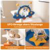 GYMAX 124 cm Space-Themed 7-Tier Cat Tree with UFO Perch view 4