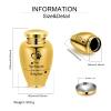AIWENXI Gold Pet Cremation Urn for Dogs and Cats, Paw Print Heart view 2