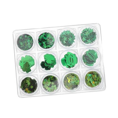 FRCOLOR Festive Green Clover Sequins for St. Patrick’s Day Nail Art