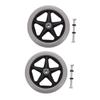 HAPINARY 2-Pack Universal Front Wheels for Wheelchairs, Alloy and ABS, Quiet view 1