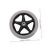 HAPINARY 2-Pack Universal Front Wheels for Wheelchairs, Alloy and ABS, Quiet view 2