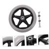 HAPINARY 2-Pack Universal Front Wheels for Wheelchairs, Alloy and ABS, Quiet view 3